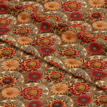 Art Deco Florals Pattern 11 Quilting Cotton Fabric