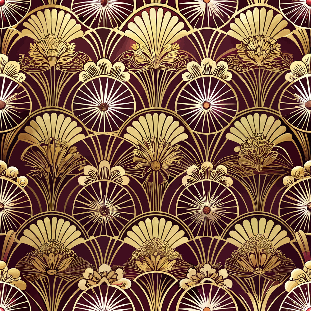 Gilded Jade Blooms Pattern 14 Minky Fabric