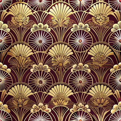 Gilded Jade Blooms Pattern 14 Minky Fabric