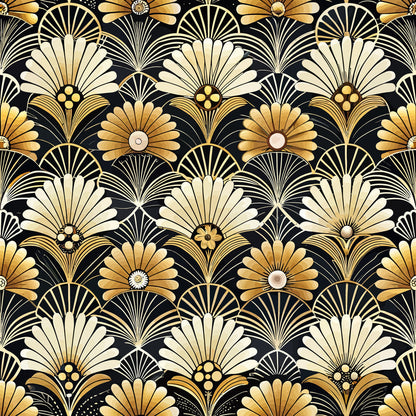 Gilded Jade Blooms Pattern 1 Minky Fabric