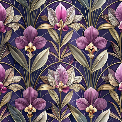 Gilded Jade Blooms Pattern 22 Minky Fabric