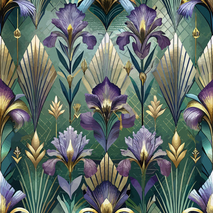 Gilded Jade Blooms Pattern 27 Minky Fabric