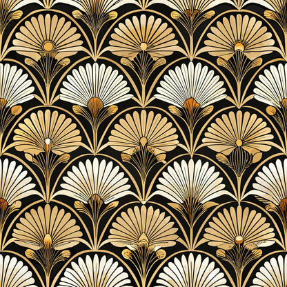 Gilded Jade Blooms Pattern 2 Minky Fabric