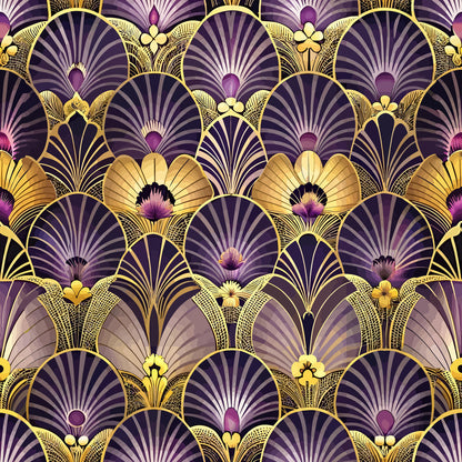 Art Deco Florals Pattern 30 Quilting Cotton Fabric