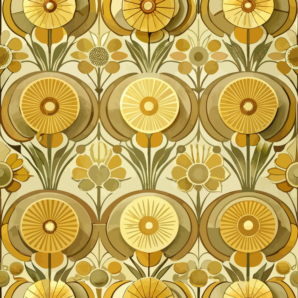 Gilded Jade Blooms Pattern 32 Minky Fabric