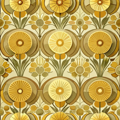 Gilded Jade Blooms Pattern 32 Minky Fabric