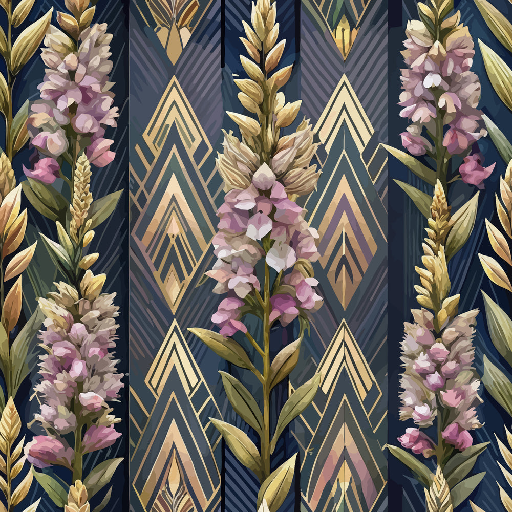 Gilded Jade Blooms Pattern 33 Minky Fabric