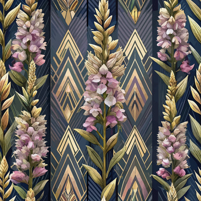Gilded Jade Blooms Pattern 33 Minky Fabric