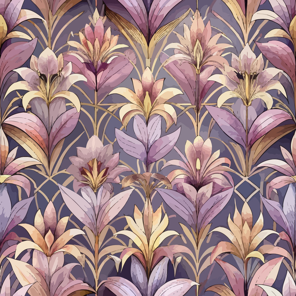 Gilded Jade Blooms Pattern 35 Minky Fabric