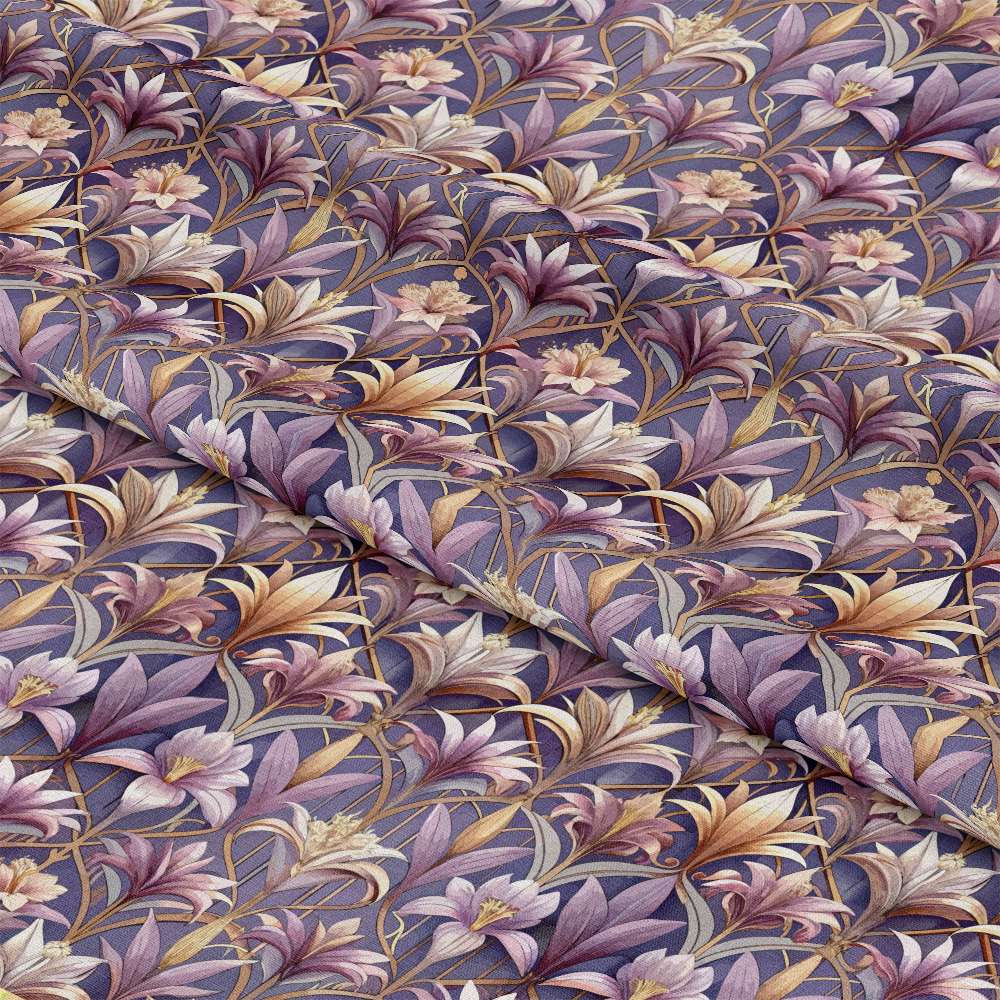 Art Deco Florals Pattern 36 Quilting Cotton Fabric