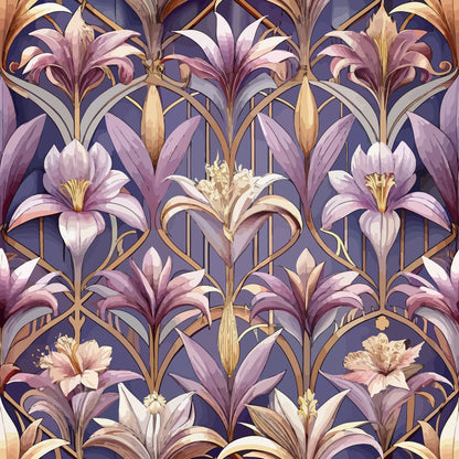Gilded Jade Blooms Pattern 36 Minky Fabric