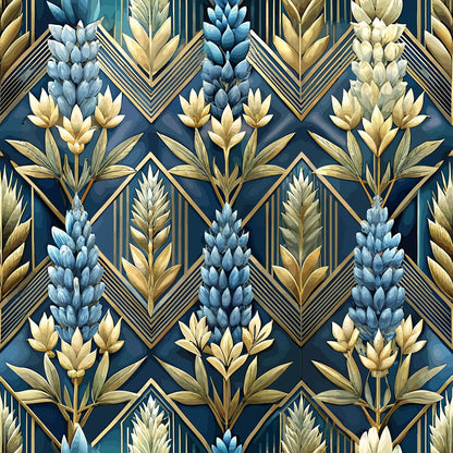 Gilded Jade Blooms Pattern 44 Minky Fabric