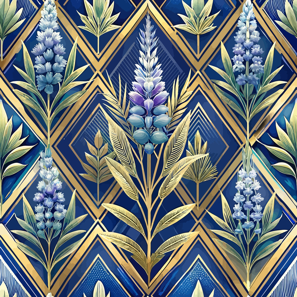 Gilded Jade Blooms Pattern 45 Minky Fabric