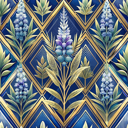 Gilded Jade Blooms Pattern 45 Minky Fabric