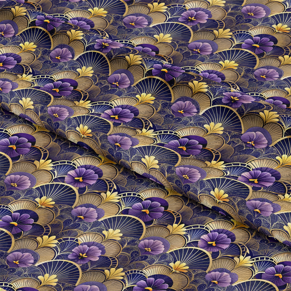 Art Deco Florals Pattern 52 Quilting Cotton Fabric