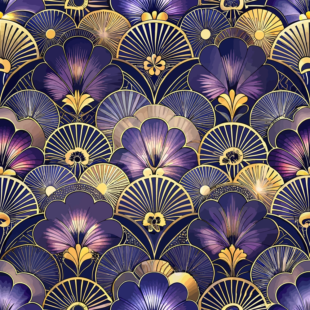 Gilded Jade Blooms Pattern 53 Minky Fabric