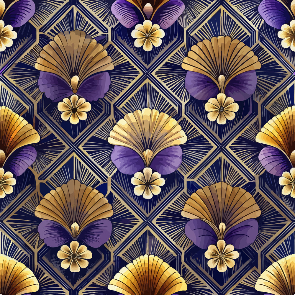 Gilded Jade Blooms Pattern 54 Minky Fabric
