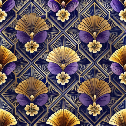Gilded Jade Blooms Pattern 54 Minky Fabric