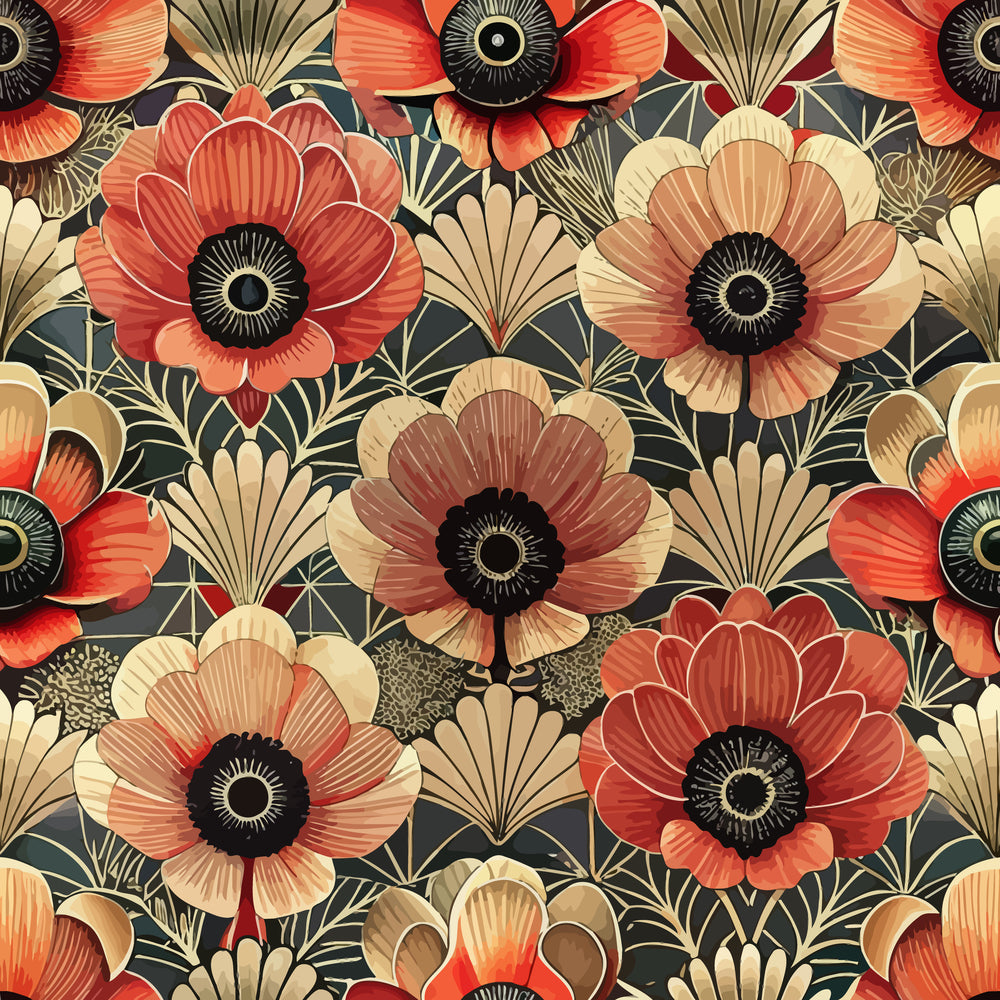 Gilded Jade Blooms Pattern 58 Minky Fabric