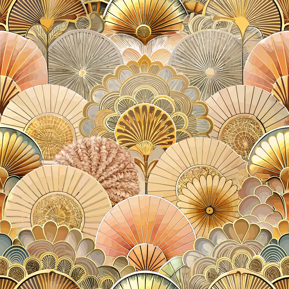 Gilded Jade Blooms Pattern 65 Minky Fabric