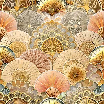 Gilded Jade Blooms Pattern 65 Minky Fabric