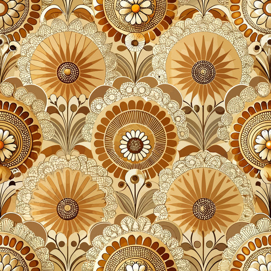 Art Deco Florals Pattern 66 Quilting Cotton Fabric