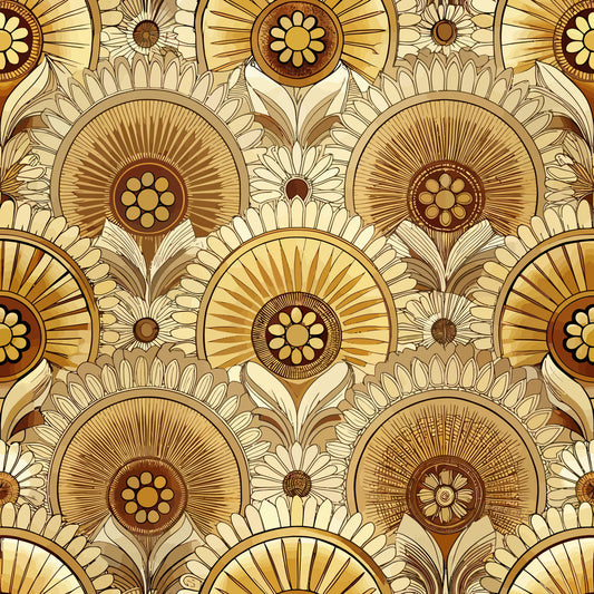 Art Deco Florals Pattern 67 Quilting Cotton Fabric