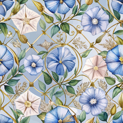Gilded Jade Blooms Pattern 69 Minky Fabric