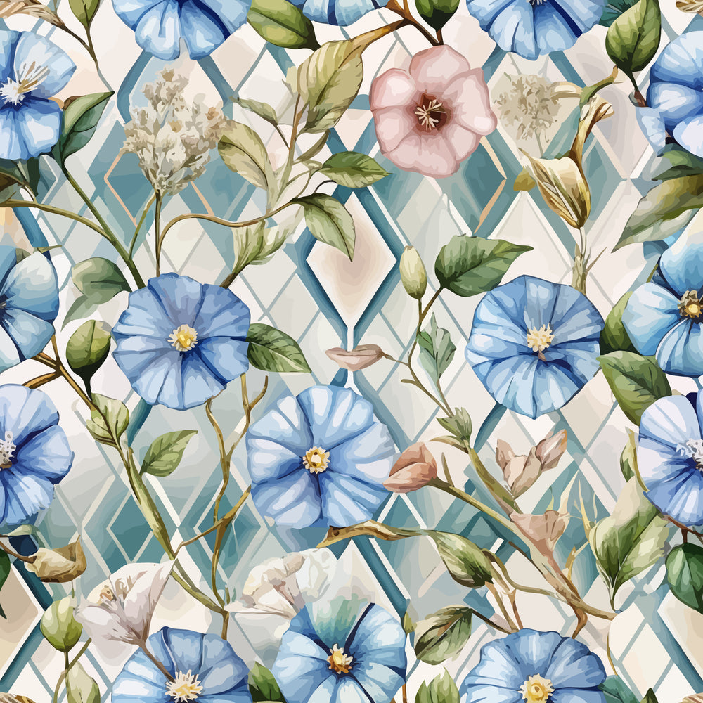 Gilded Jade Blooms Pattern 70 Minky Fabric