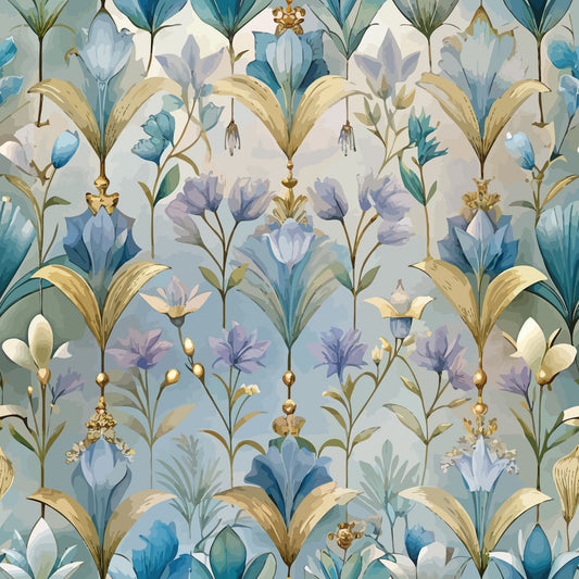 Art Deco Florals Pattern 72 Quilting Cotton Fabric