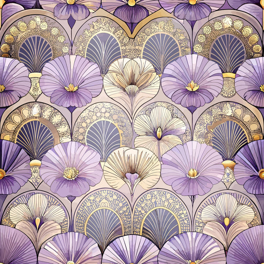 Art Deco Florals Pattern 73 Quilting Cotton Fabric