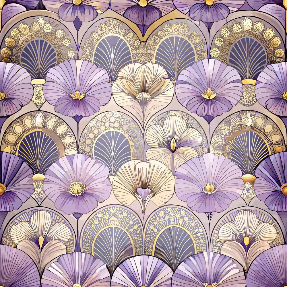 Gilded Jade Blooms Pattern 73 Minky Fabric