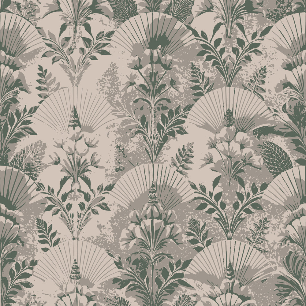 Gilded Jade Blooms Pattern 75 Minky Fabric