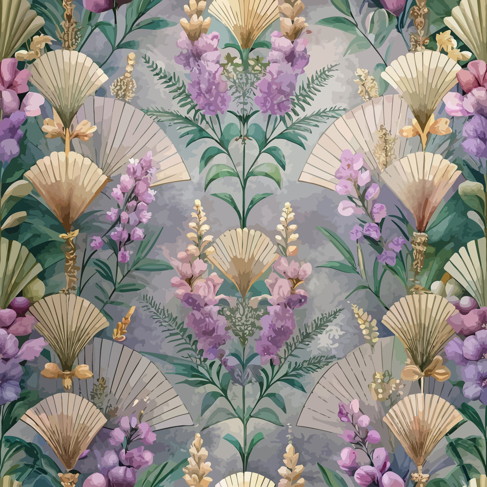 Gilded Jade Blooms Pattern 76 Minky Fabric