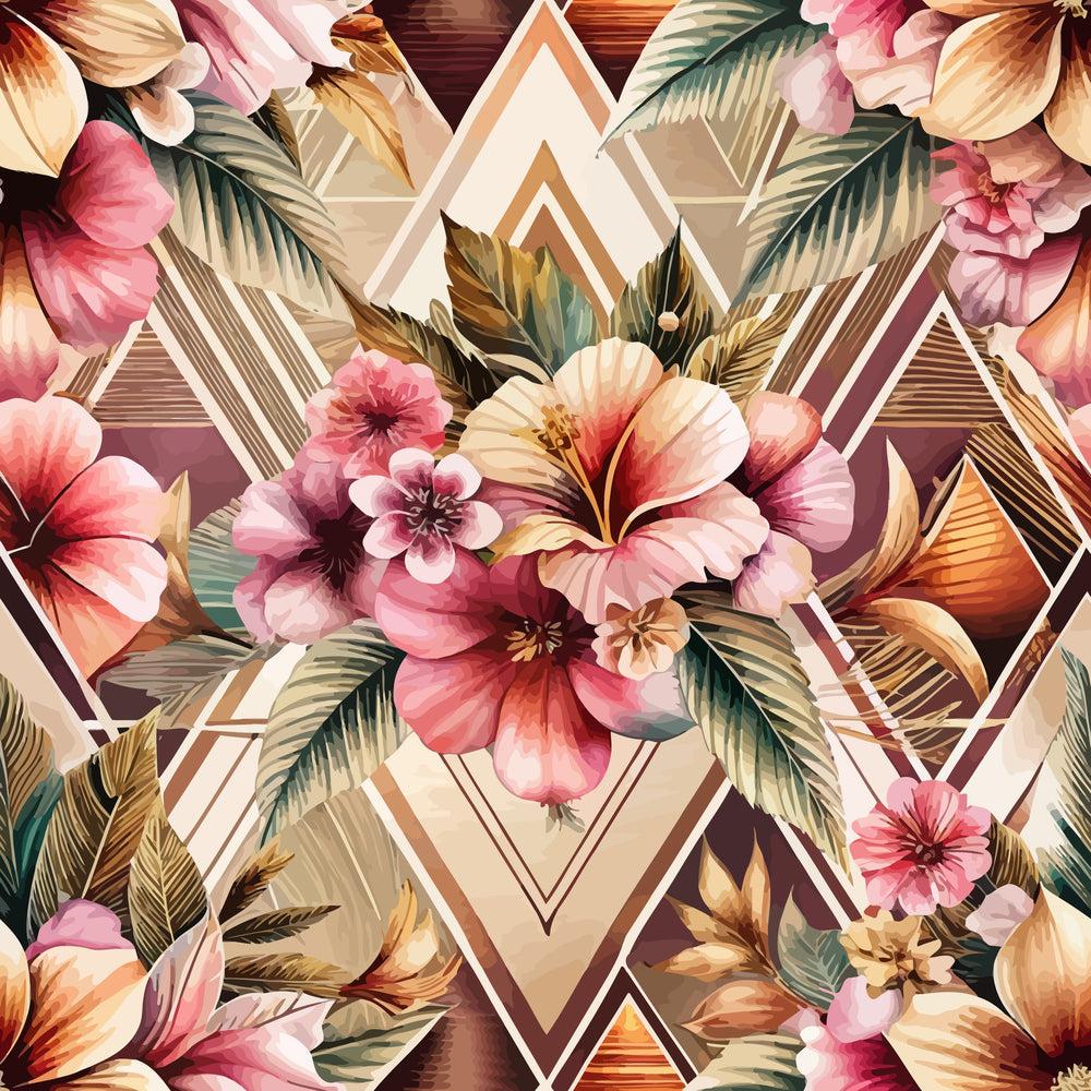Gilded Jade Blooms Pattern 77 Minky Fabric