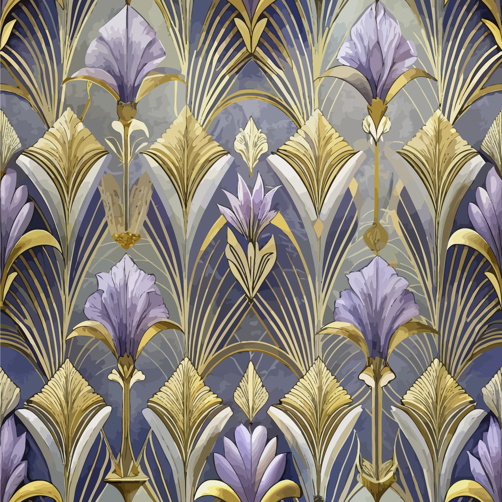 Gilded Jade Blooms Pattern 89 Minky Fabric