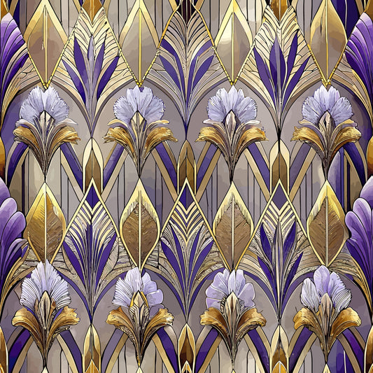 Art Deco Florals Pattern 90 Quilting Cotton Fabric