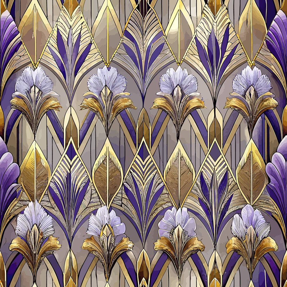 Gilded Jade Blooms Pattern 90 Minky Fabric