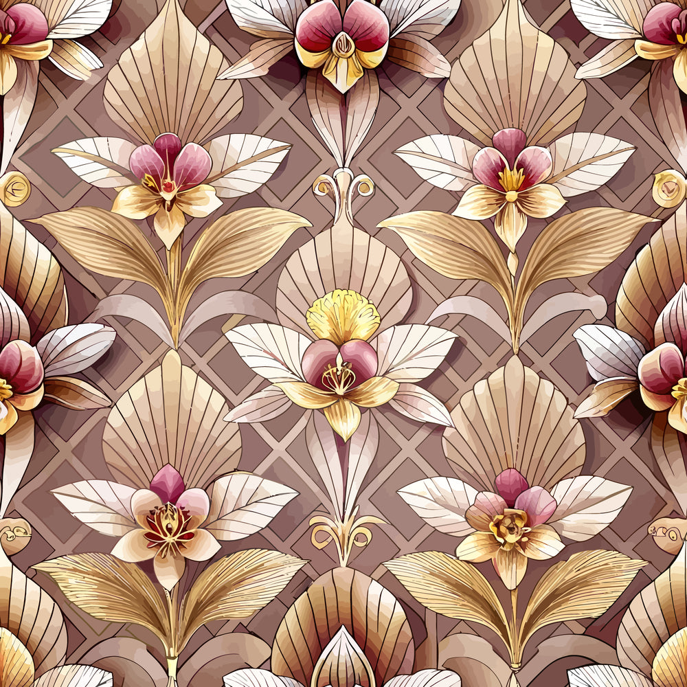 Gilded Jade Blooms Pattern 92 Minky Fabric