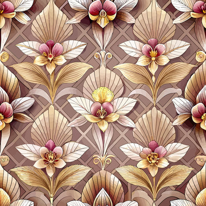 Gilded Jade Blooms Pattern 92 Minky Fabric