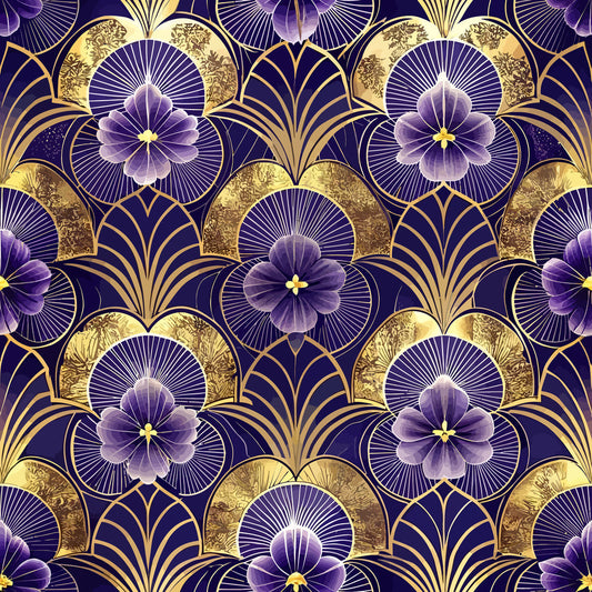 Art Deco Florals Pattern 97 Quilting Cotton Fabric