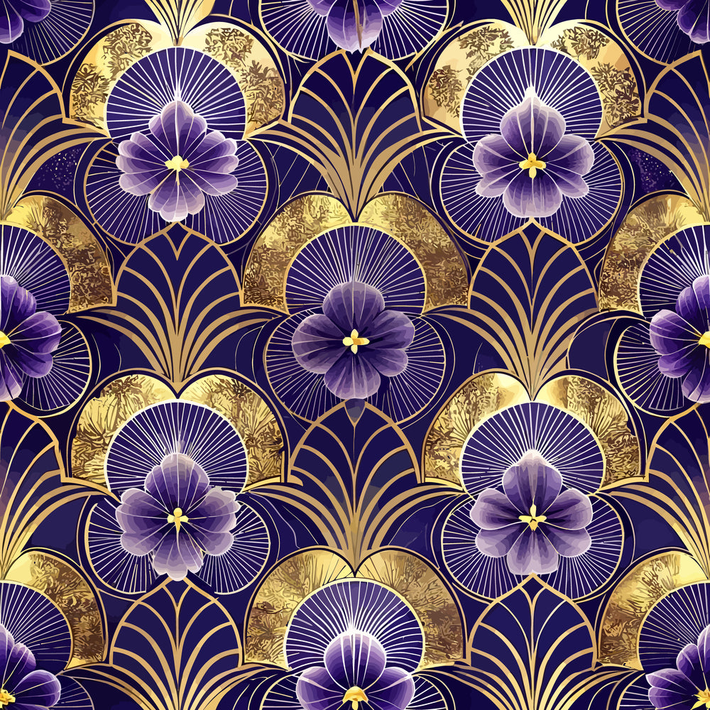 Gilded Jade Blooms Pattern 97 Minky Fabric