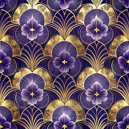 Gilded Jade Blooms Pattern 97 Minky Fabric
