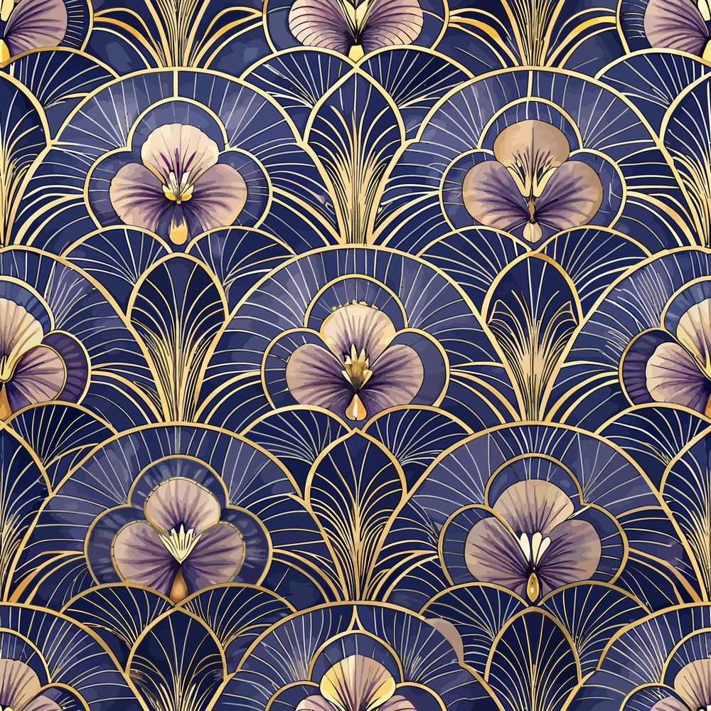 Gilded Jade Blooms Pattern 98 Minky Fabric