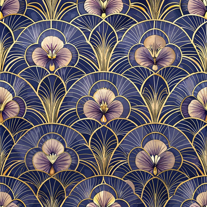Gilded Jade Blooms Pattern 98 Minky Fabric