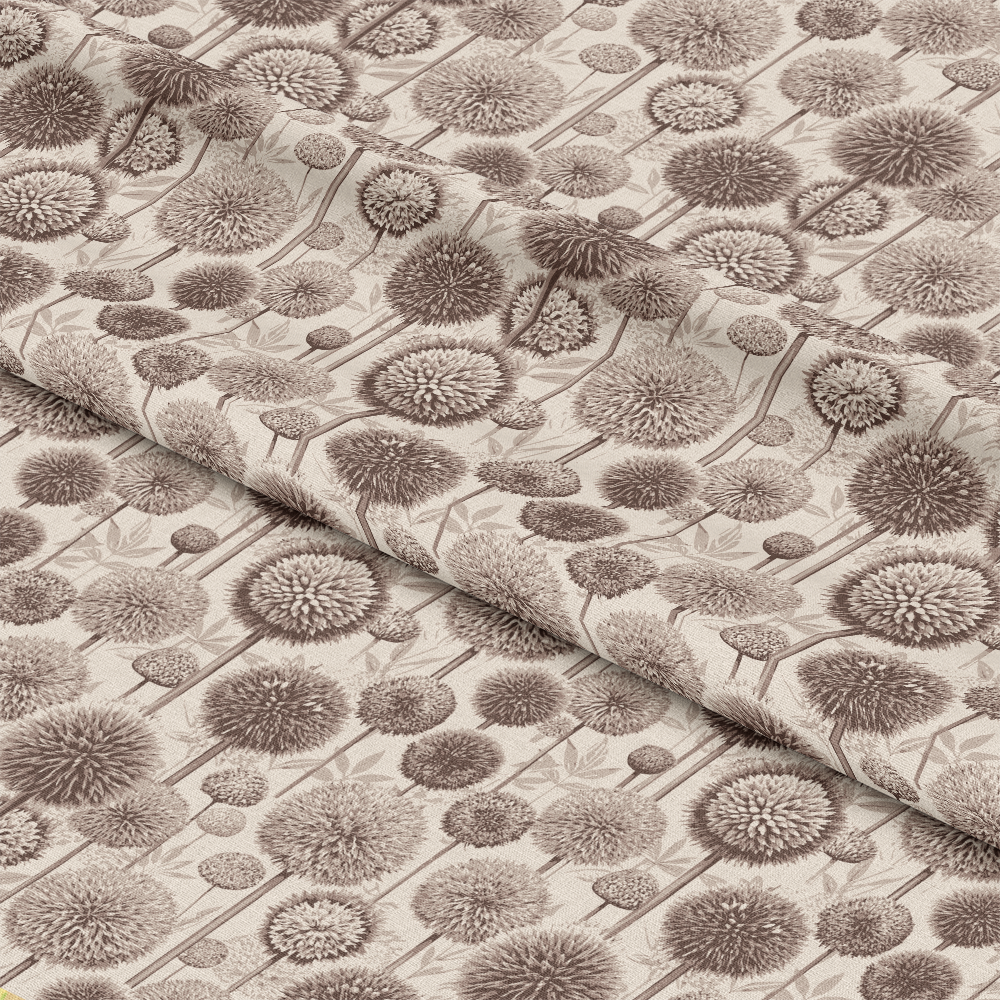 Art Nouveau Allium Flowers Pattern 1 Quilting Cotton Fabric