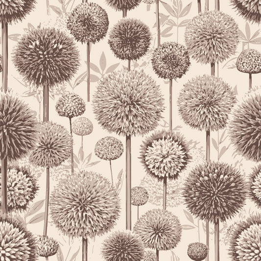 Art Nouveau Allium Flowers Pattern 1 Quilting Cotton Fabric