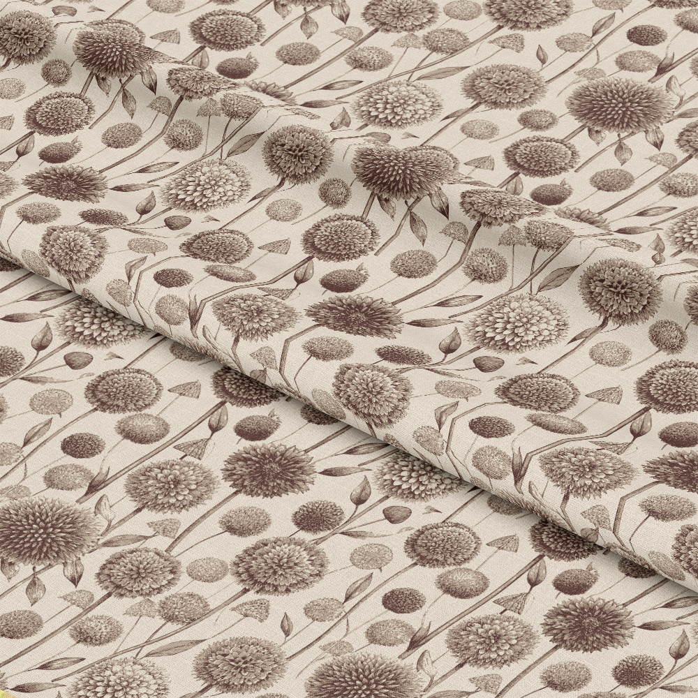 Art Nouveau Allium Flowers Pattern 2 Quilting Cotton Fabric