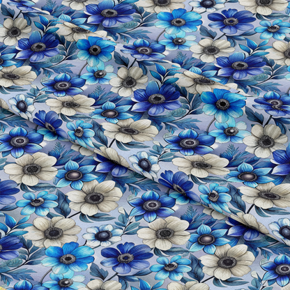 Art Nouveau Anemones Pattern 1 Quilting Cotton Fabric