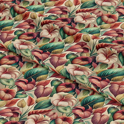 Art Nouveau Anthuriums Pattern 2 Quilting Cotton Fabric